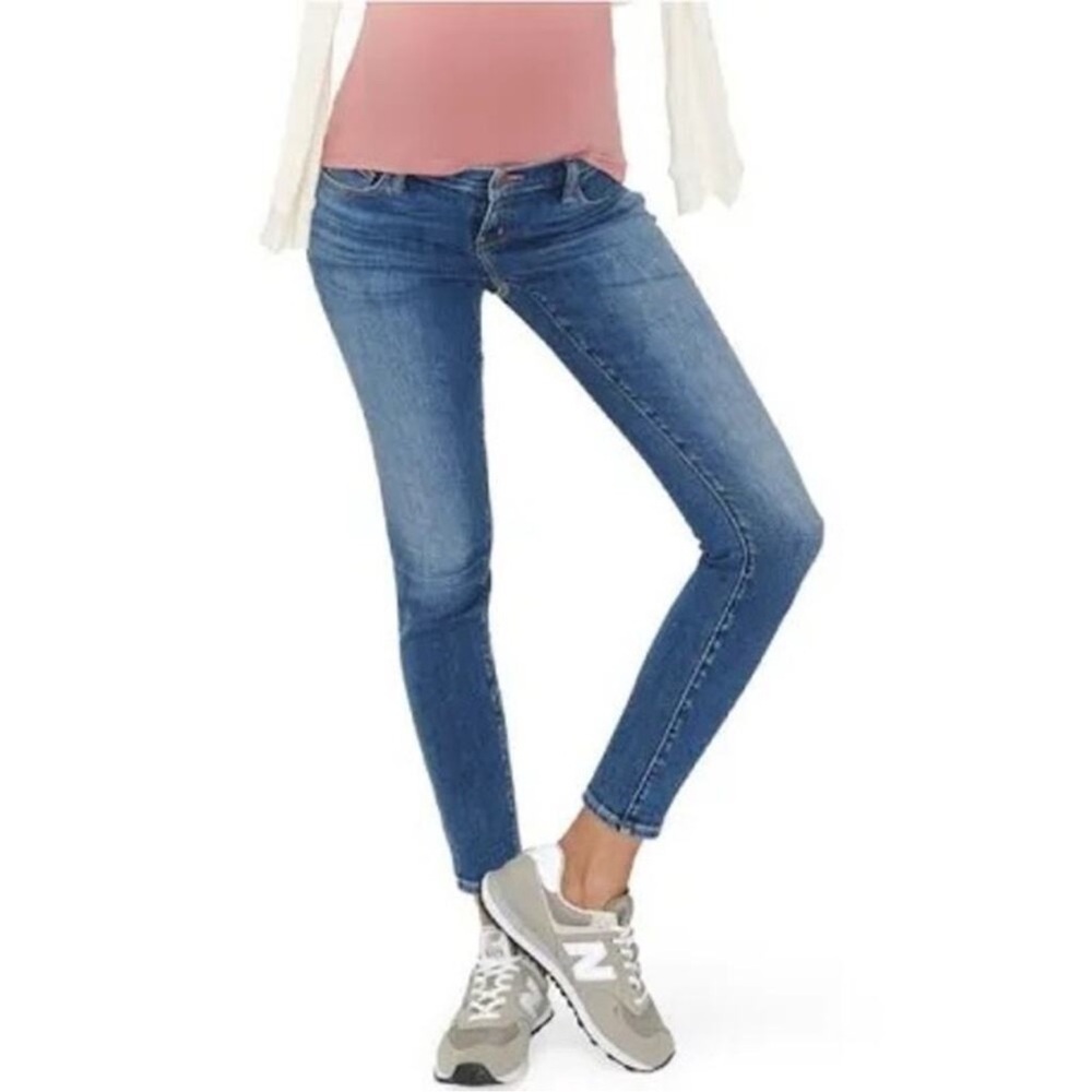 Hatch The Slim Under Belly Maternity Indigo Jeans